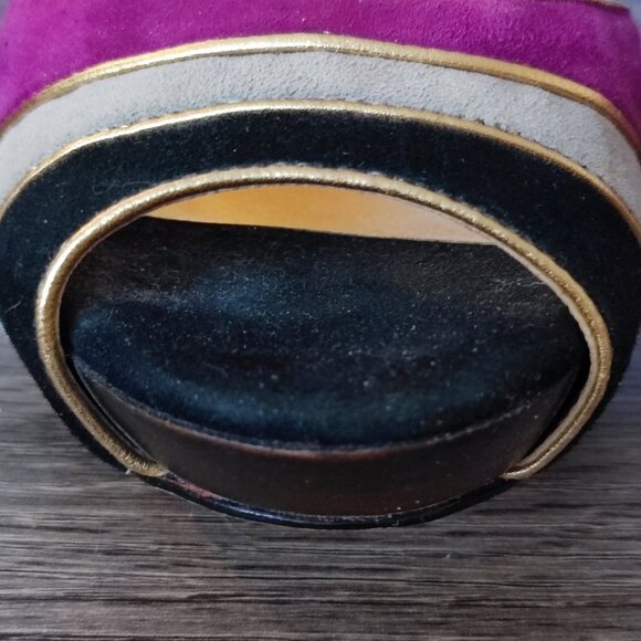 Report Signature peep toe cone heel suede multi-colour size 8 - Picture 7 of 11